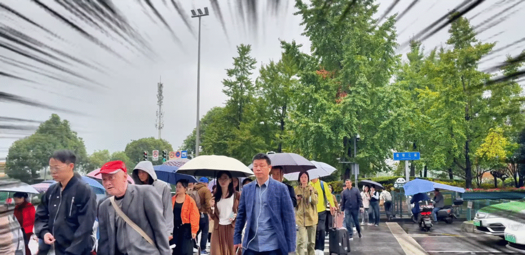 People walking in zebra cross - Exploring Huanglong: A Breathtaking Experience - Leo Trails