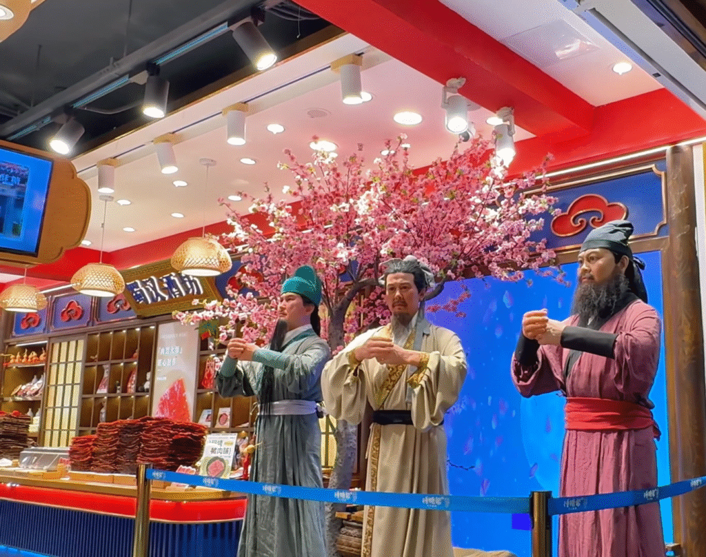 Chinese merchant robotic statues - Chengdu Top 9 Must-Visit Spots - Leo Trails