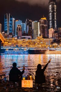 Couple Photo reference 1 at HóngyáDòng (洪崖洞) - 7 Must-Visit Spots in Chongqing - Leo Trails