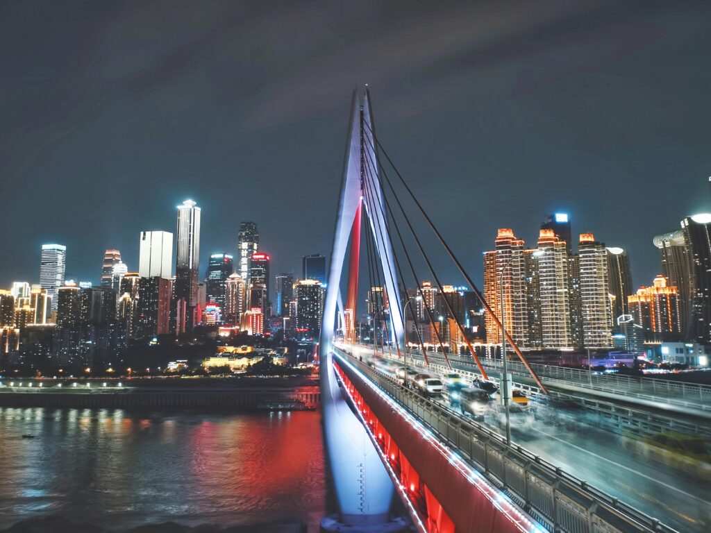 Qiānsīmén Bridge at night - Ultimate Chongqing Itinerary: 7 Top Attractions - Leo Trails