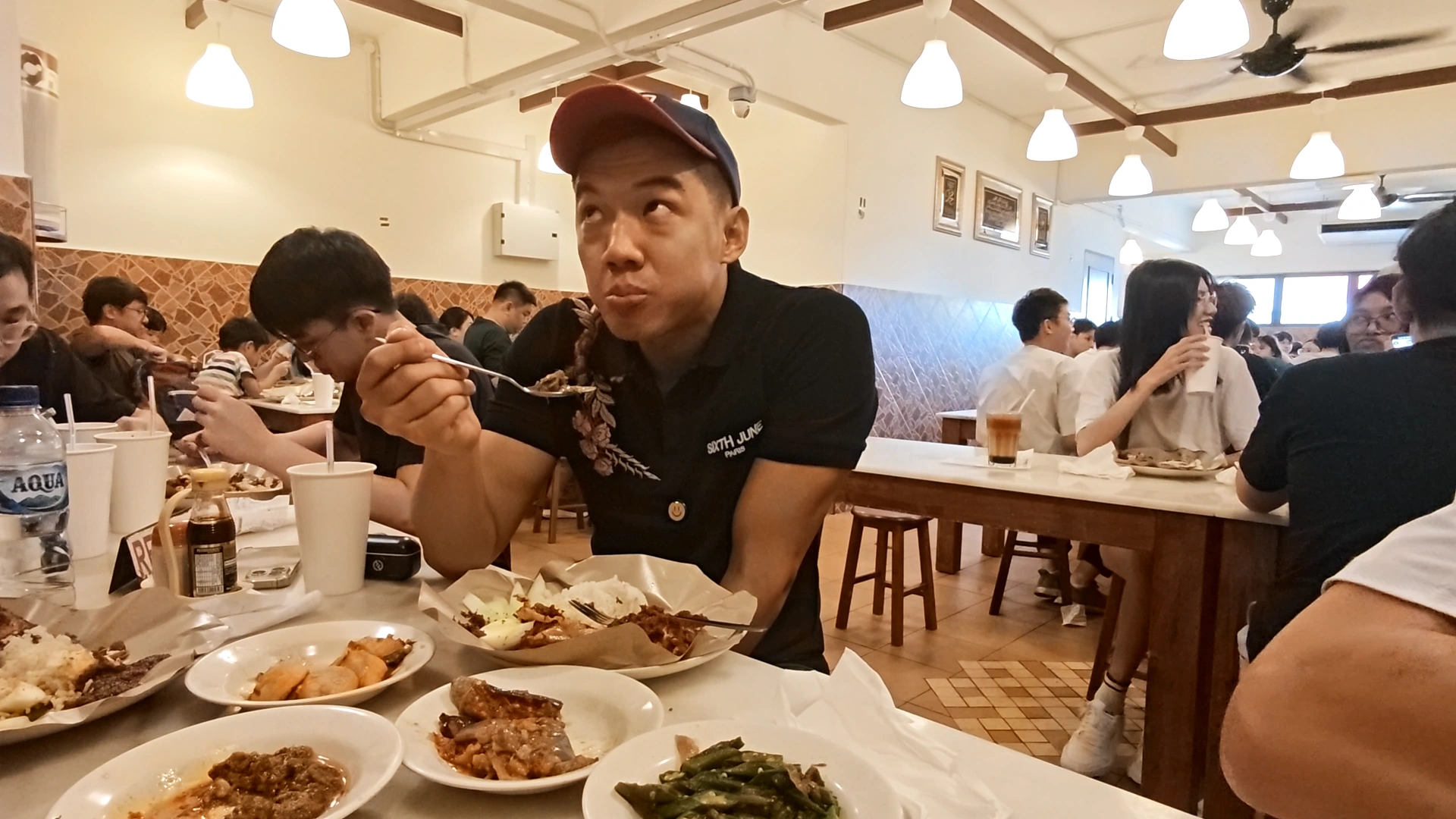 I am eating the nasi lemak in village park -Try KL Dishes That Locals Love - leo trails