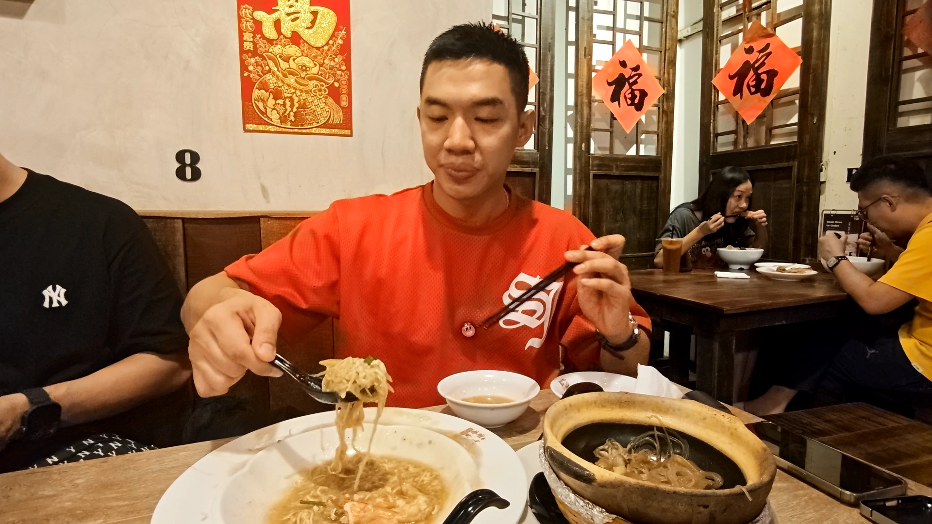 I scooped the mee lala into my bowl - Try KL Dishes That Locals Love - leo trails