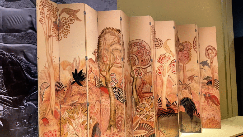 A folding painting of a deer using tree sap - How to Enjoy Singapore Without Breaking the Bank - Leo Trails
