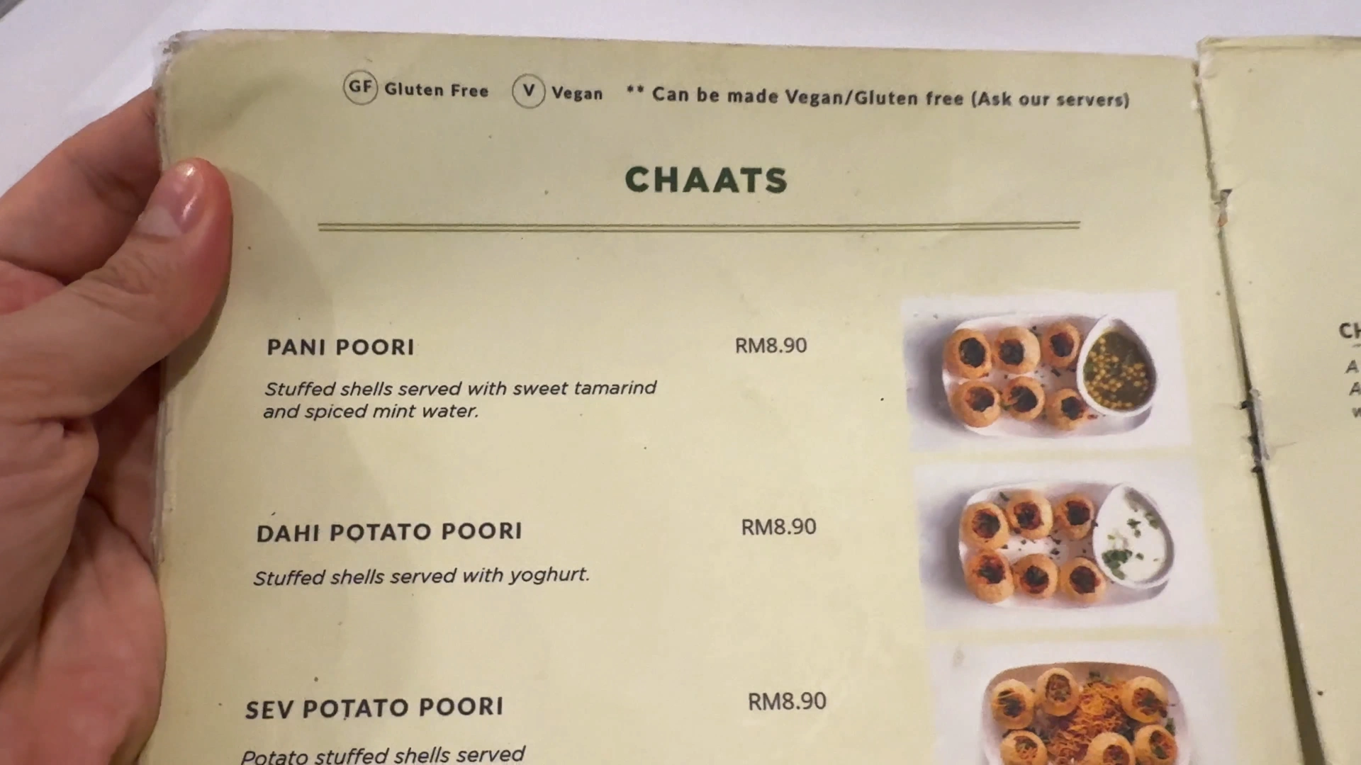 The menu in the Ganga cafe - Try KL Dishes That Locals Love - leo trails