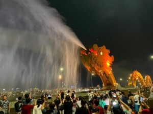 Dragon sprays water - The Ultimate Travel Guide to Da Nang - Leo Trails