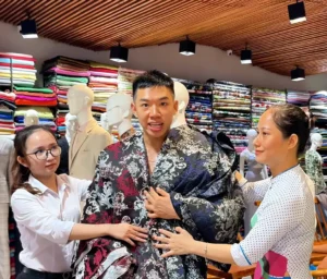 Me Picking clothing motifs the Jacket - Tuong Tailor in Hoi An: A Quick, Stylish Custom Fit - Leo Trails