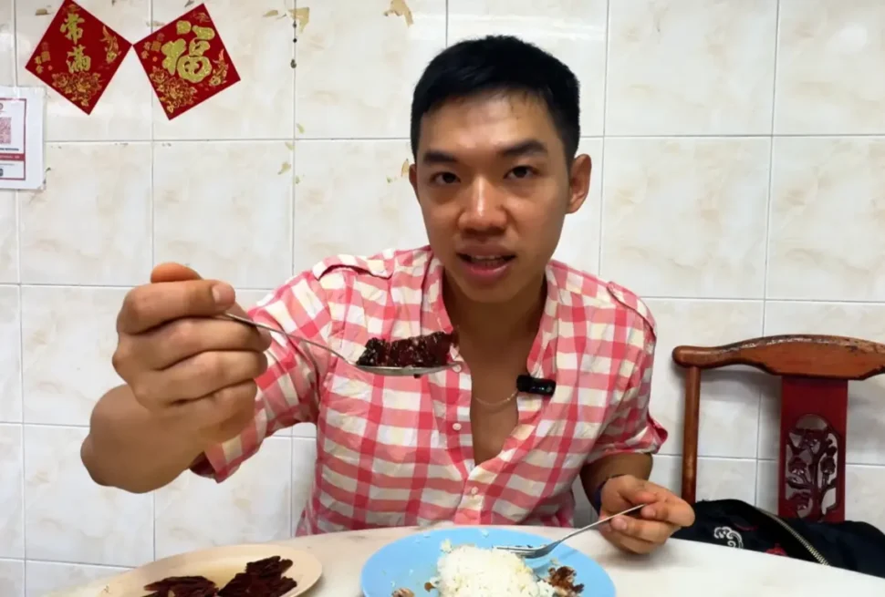 Me eating Char Siu - Is This the Best Char Siu in KL? - Leo Trails