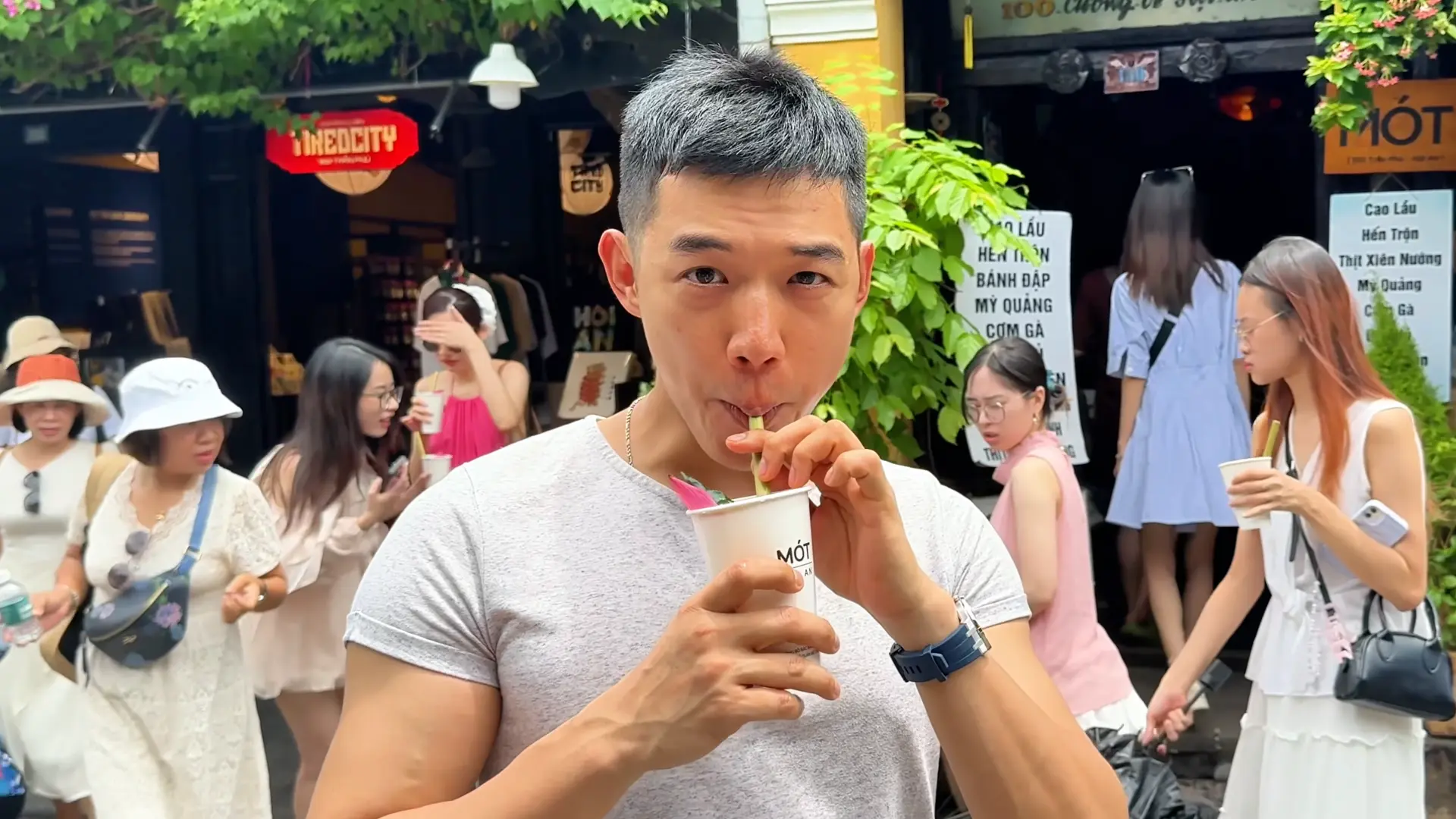 Me sipping a Mot Drink - Mot Hoi An – The Magic Potion of Hoi An - Leo trails