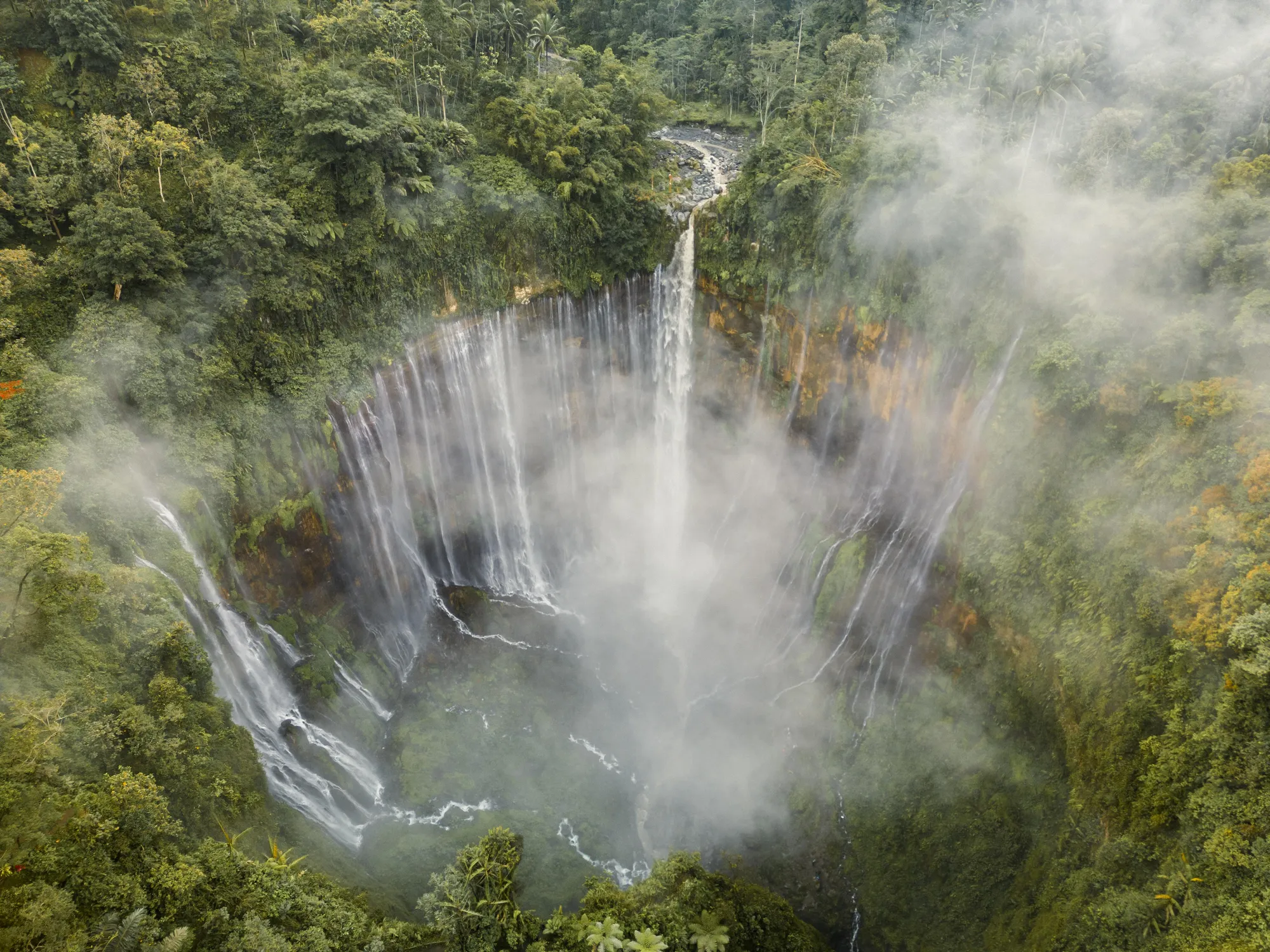 Tumpak Sewu Waterfall Drone View - Tumpak Sewu Waterfall: A Must-Visit for Any Adventure Lover - Leo Trails