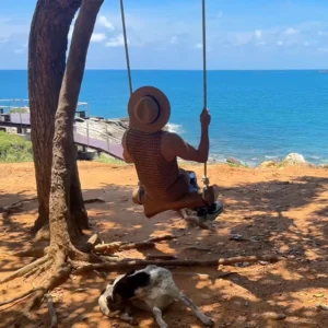 Me swinging - Your Easy Guide to Koh Samet from Bangkok (Bus, Boat & Tips) - Leotrails