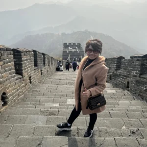 Mom at Mutianyu Great Wall - Mutianyu Great Wall: A Better Choice Than Badaling - Leotrails