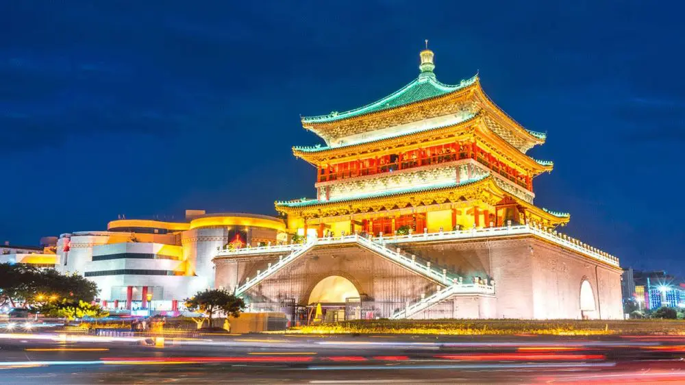 Xian China night scene - 11 Must Try Experiences in Xian for First-Time Visitors - Leotrails