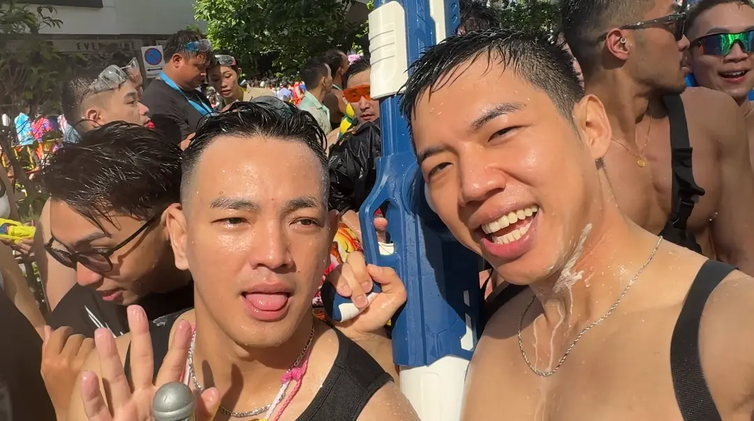 The Wildest Songkran Water Fight in Silom Bangkok 💦