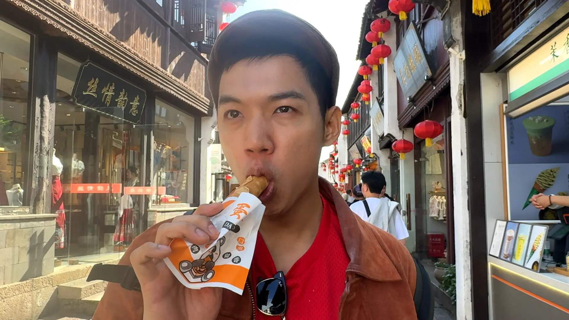 Me eating snacks Me eating snacks - Shanghai to Suzhou Day Trip: Complete Train Guide ๐ - Leotrails