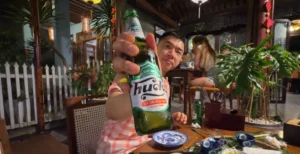 Me showing Huda Beer - What to Eat in Hue: Best Dishes at Madam Thu 🍽️ - Leotrails