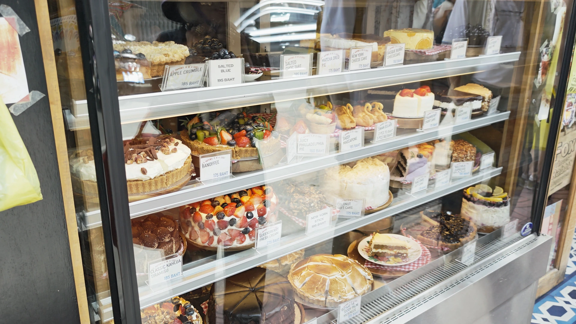 Plenty of display cakes at Pink Rabbit - Song Wat Bangkok: How to Spend a Day Here 🏠 - Leotrails