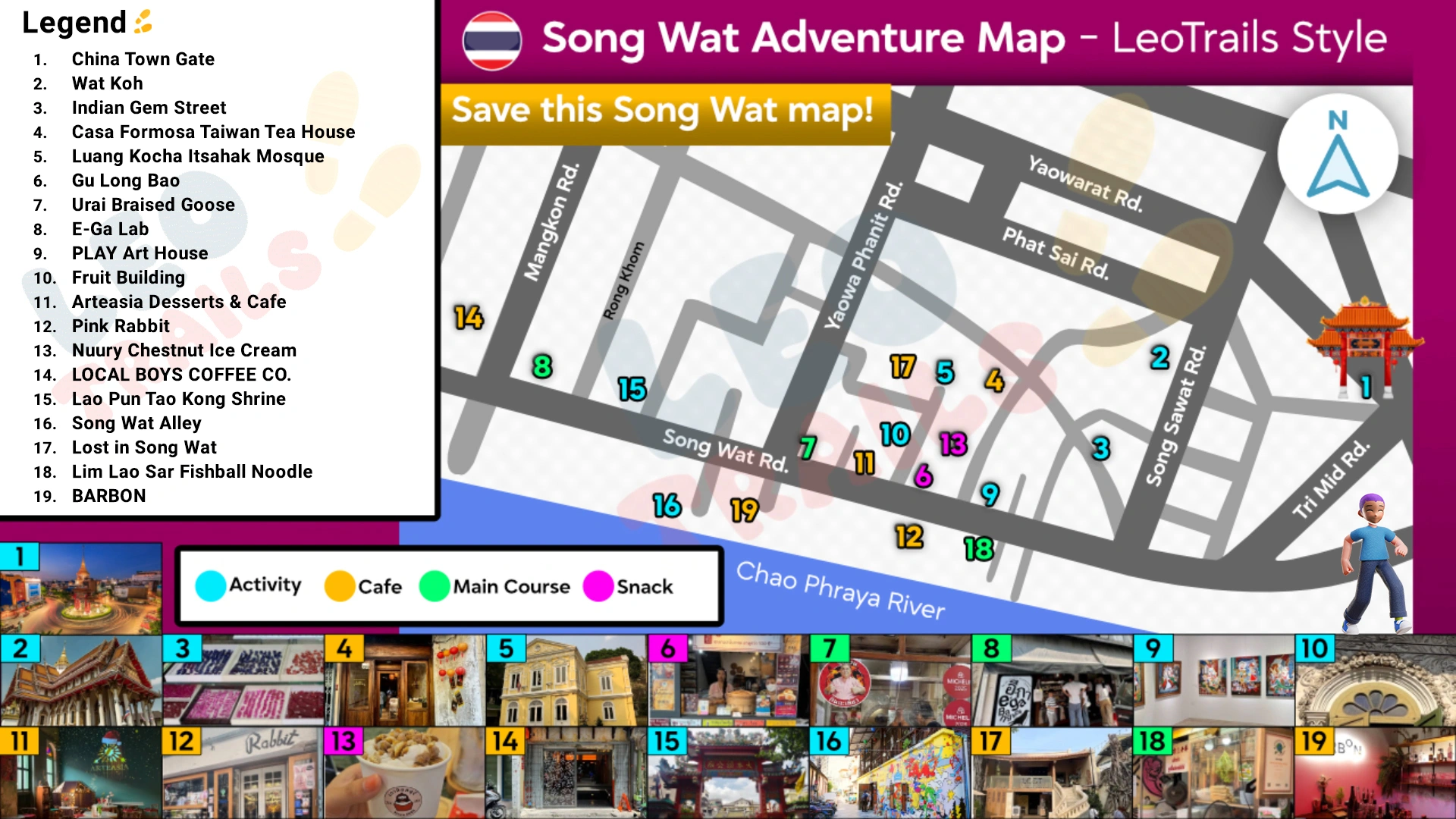 Route Map Song Wat by Leotrails - Song Wat Bangkok: How to Spend a Day Here 🏠 - Leotrails