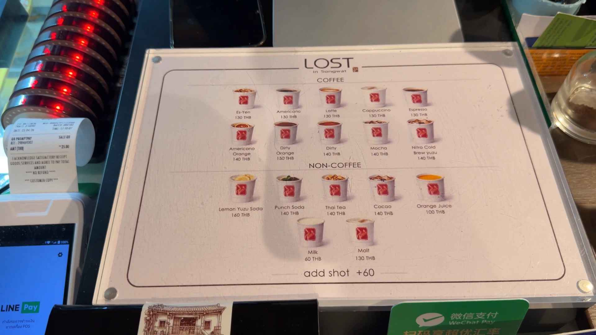 The Menu in Lost in Songwat Cafe - Song Wat Bangkok: How to Spend a Day Here 🏠 - Leotrails