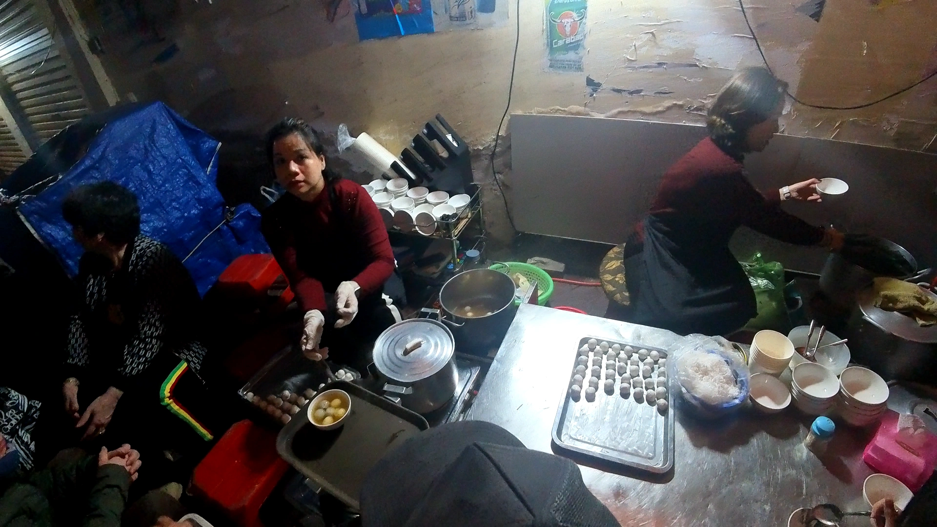 workers behind the Chè Vừng shop - What to Eat in Haiphong: Amazing Local Food Experience😋 - Leotrails