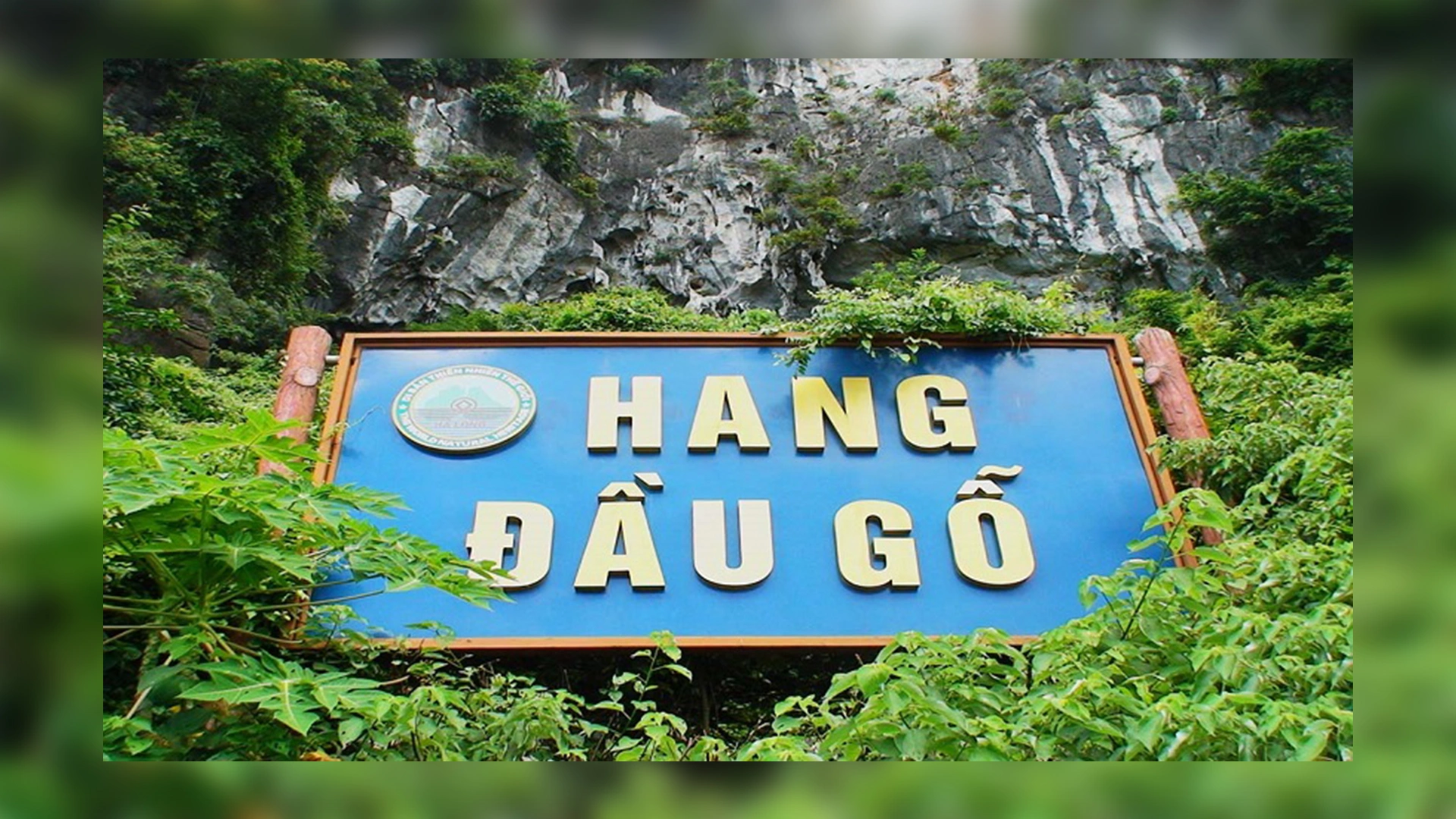 Dau Go Cave Signboard Dau Go Cave Signboard